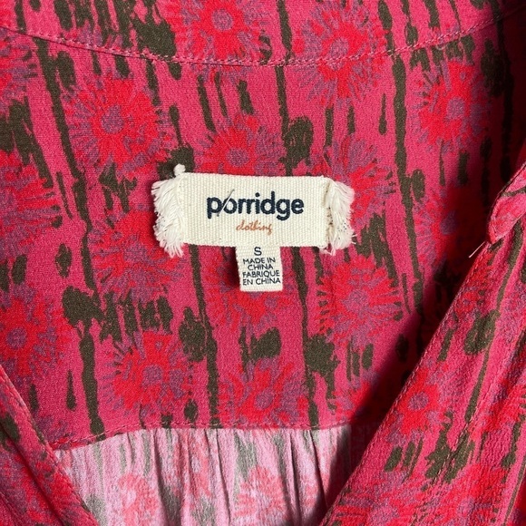 Porridge pink and green floral blouse size small 1808 - Picture 2 of 3